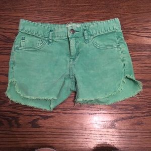 Green cord. Free people shorts